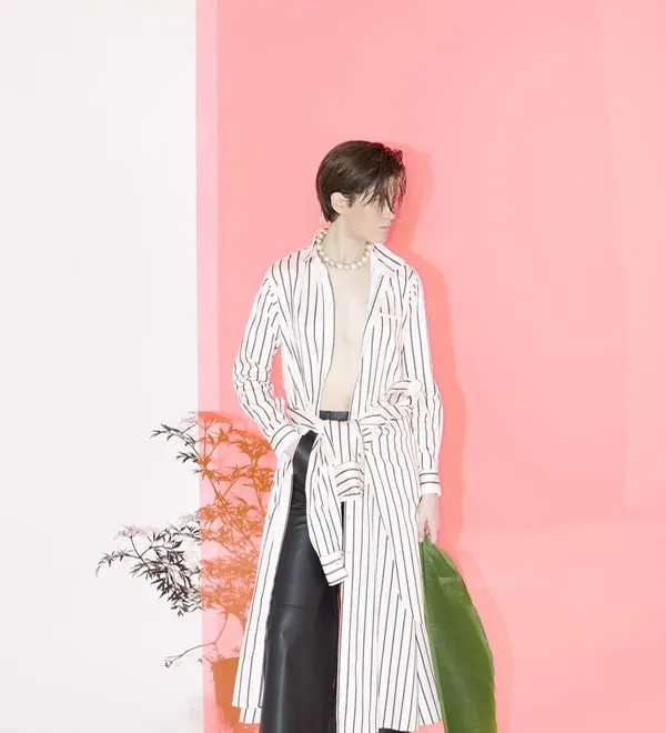 High waist pleated chiffon ret